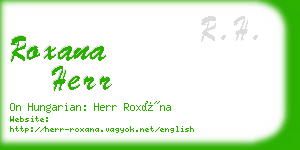 roxana herr business card